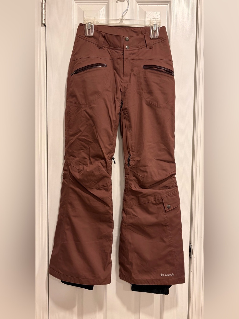 Women's Reddish Wine Brown Columbia Snow Pants Water-Resistant Omni Tech Size XS